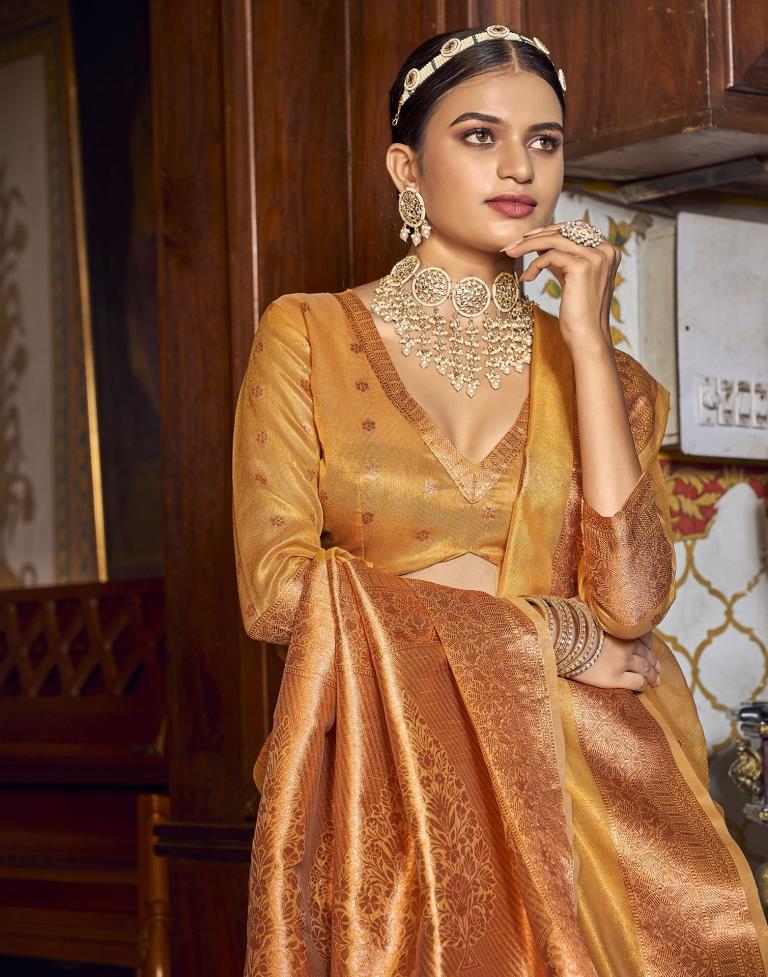 Yellow Silk Saree | Leemboodi