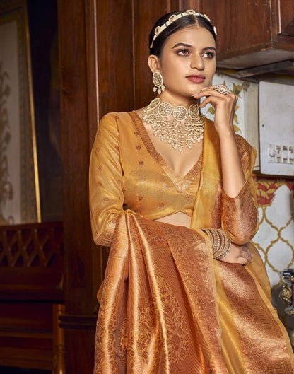 Yellow Silk Saree | Leemboodi