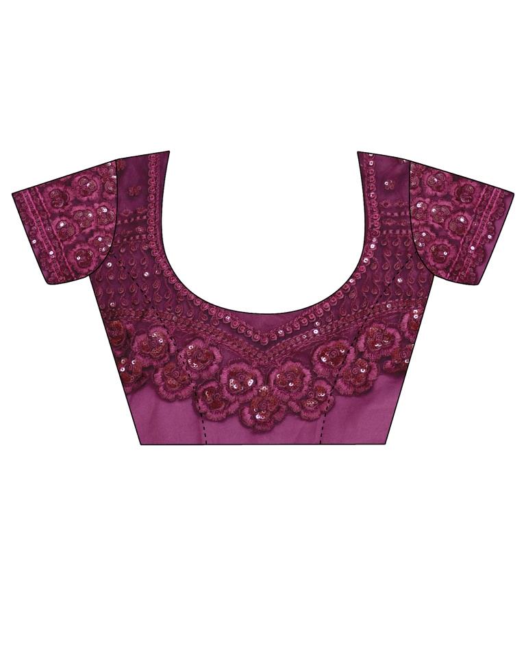 Dark Brown Silk Saree | Leemboodi