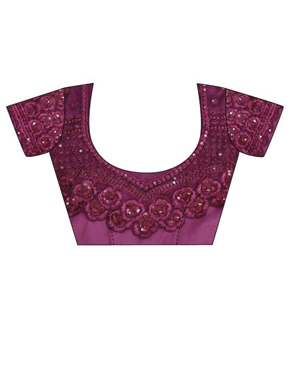 Dark Brown Silk Saree | Leemboodi