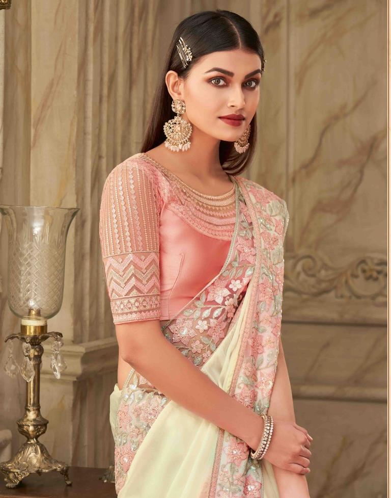 Cream Silk Saree | Leemboodi