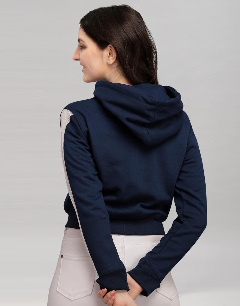 Navy Blue Cotton Hoodie | Sudathi