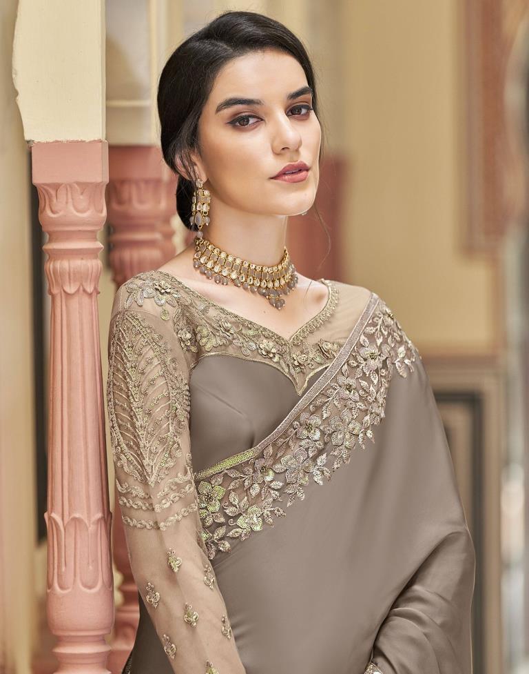 Brown Silk Saree | Leemboodi