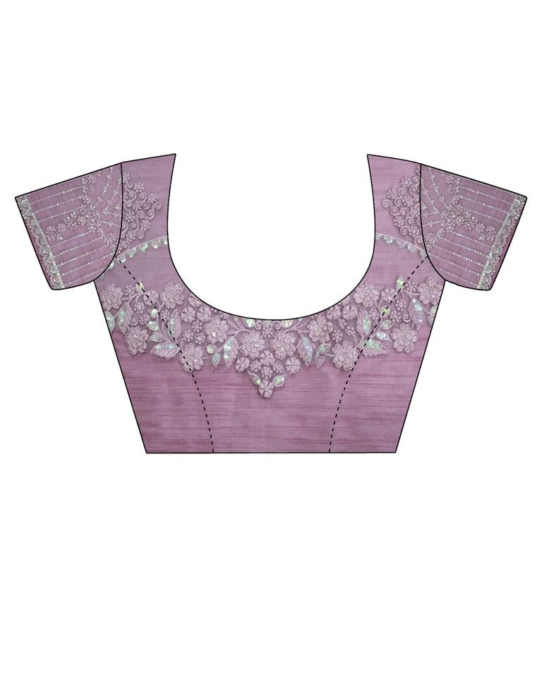 Lavender Chiffon Saree | Leemboodi