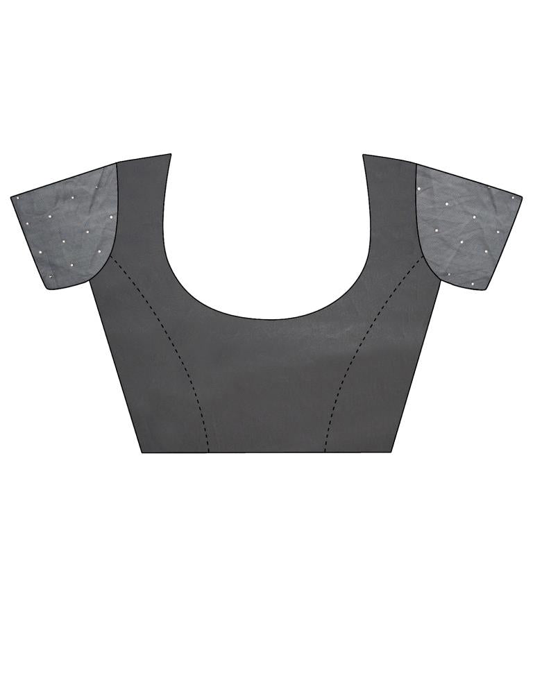 Grey Georgette Saree | Leemboodi