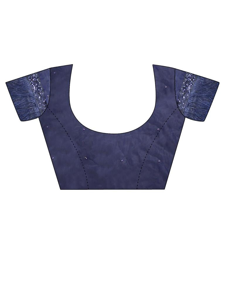 Navy Blue Georgette Saree | Leemboodi