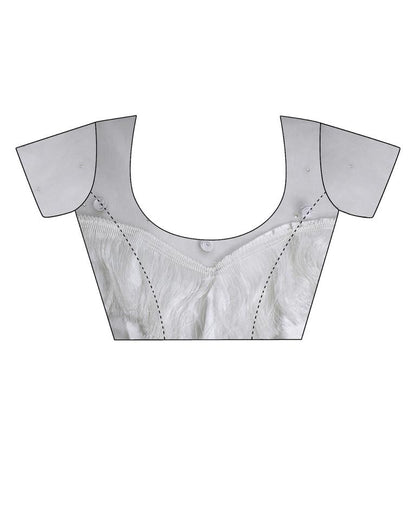 White Georgette Saree | Leemboodi