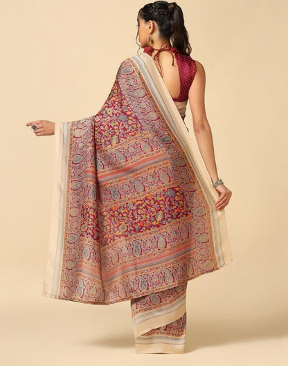 Maroon Silk Saree | Sudathi