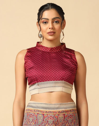 Maroon Silk Saree | Sudathi