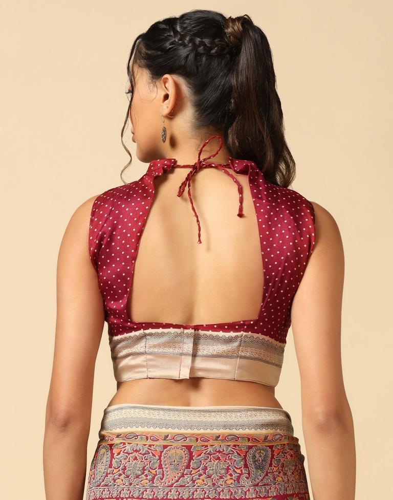 Maroon Silk Saree | Sudathi