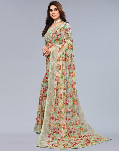Light Green Georgette Saree | Sudathi