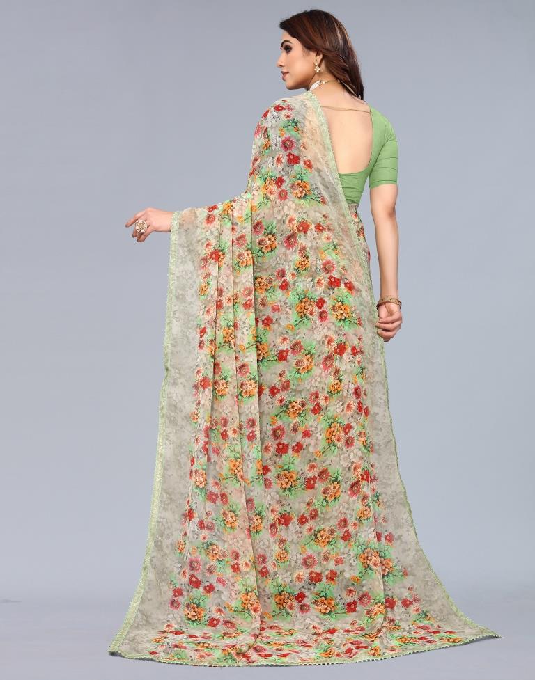 Light Green Georgette Saree | Sudathi