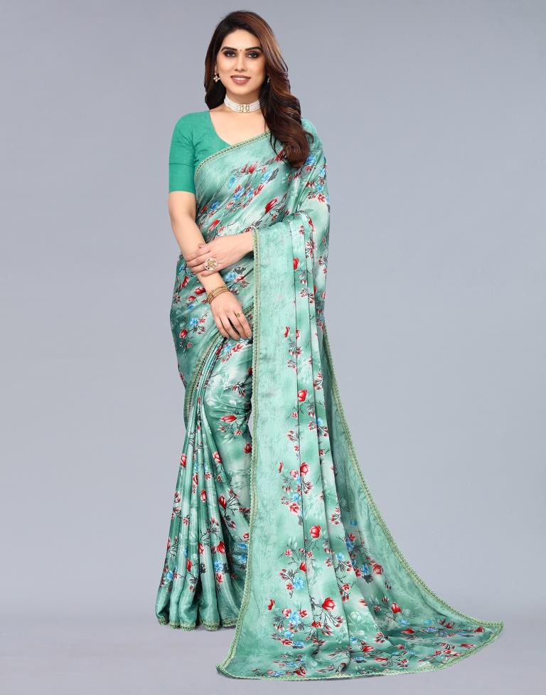 Sea Green Silk Saree | Sudathi