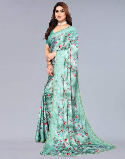 Sea Green Silk Saree | Sudathi