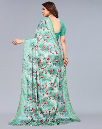 Sea Green Silk Saree | Sudathi