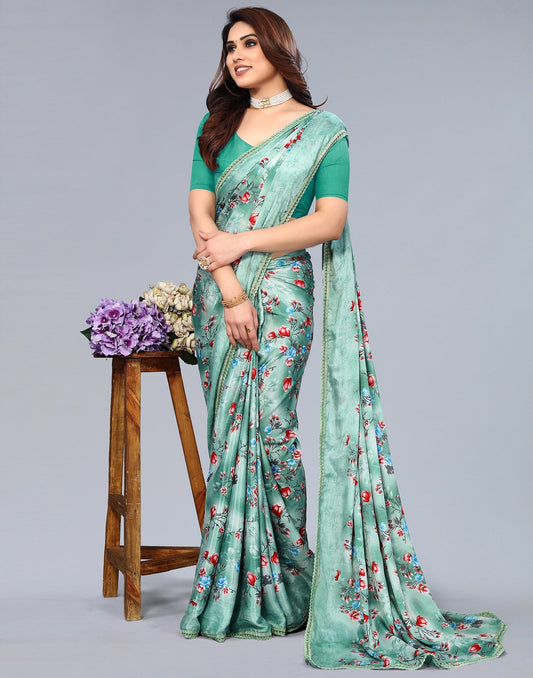 Sea Green Silk Saree | Sudathi