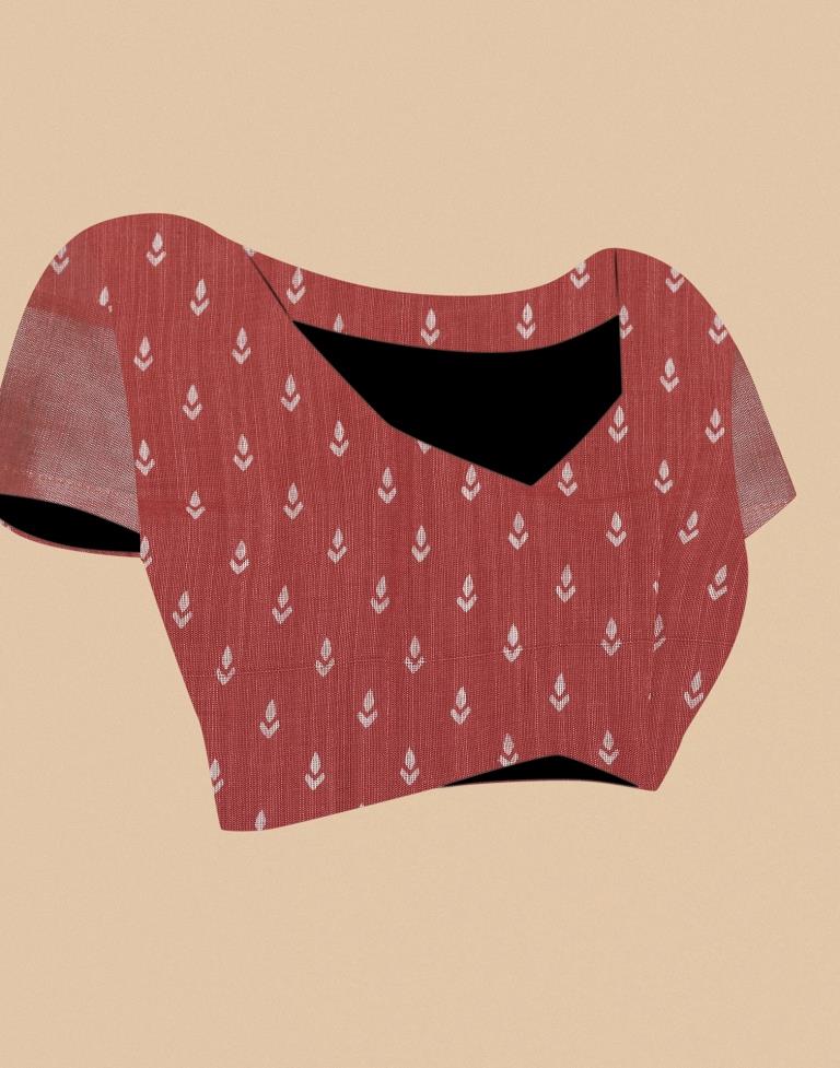 Dusty Pink Cotton Saree | Leemboodi