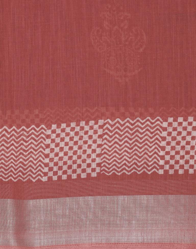 Dusty Pink Cotton Saree | Leemboodi