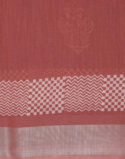 Dusty Pink Cotton Saree | Leemboodi