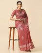 Dusty Pink Cotton Saree | Leemboodi