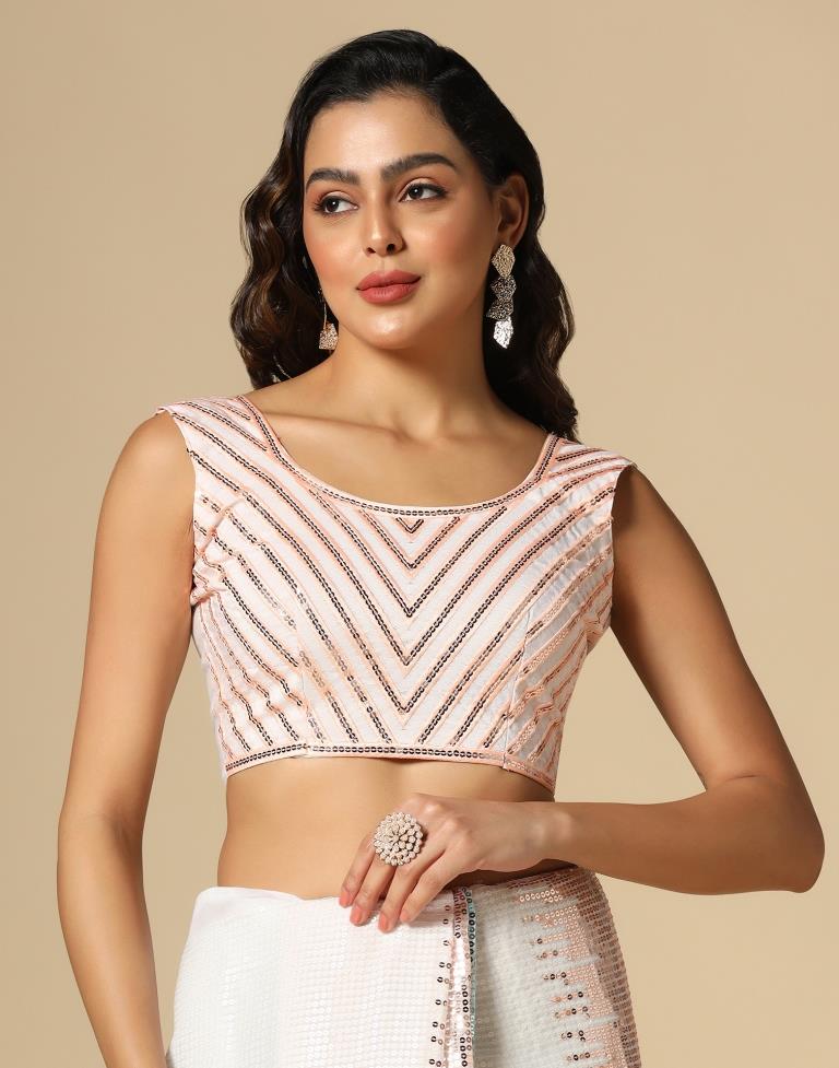 White Georgette Saree | Leemboodi