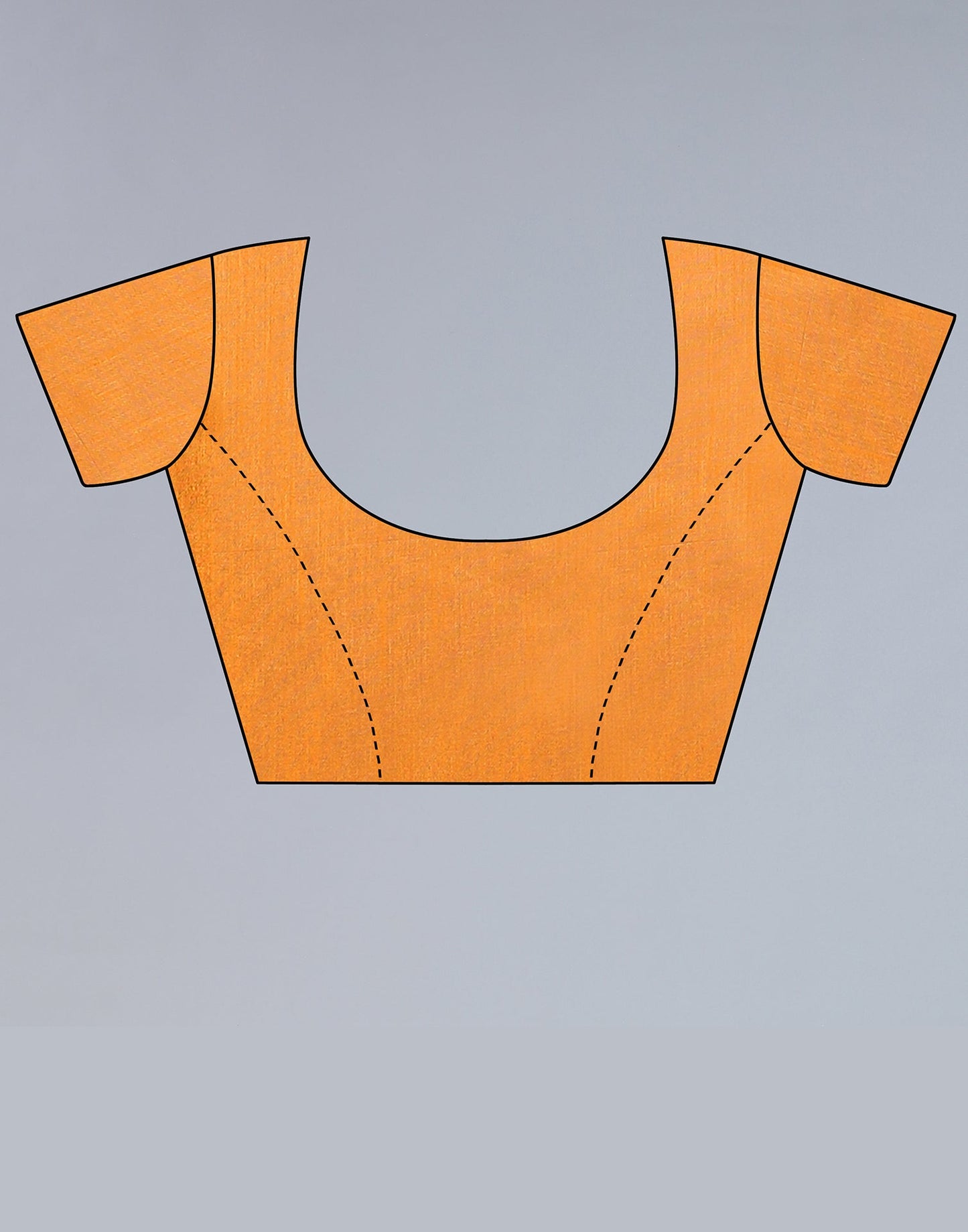 Light Orange Silk Floral Printed Saree