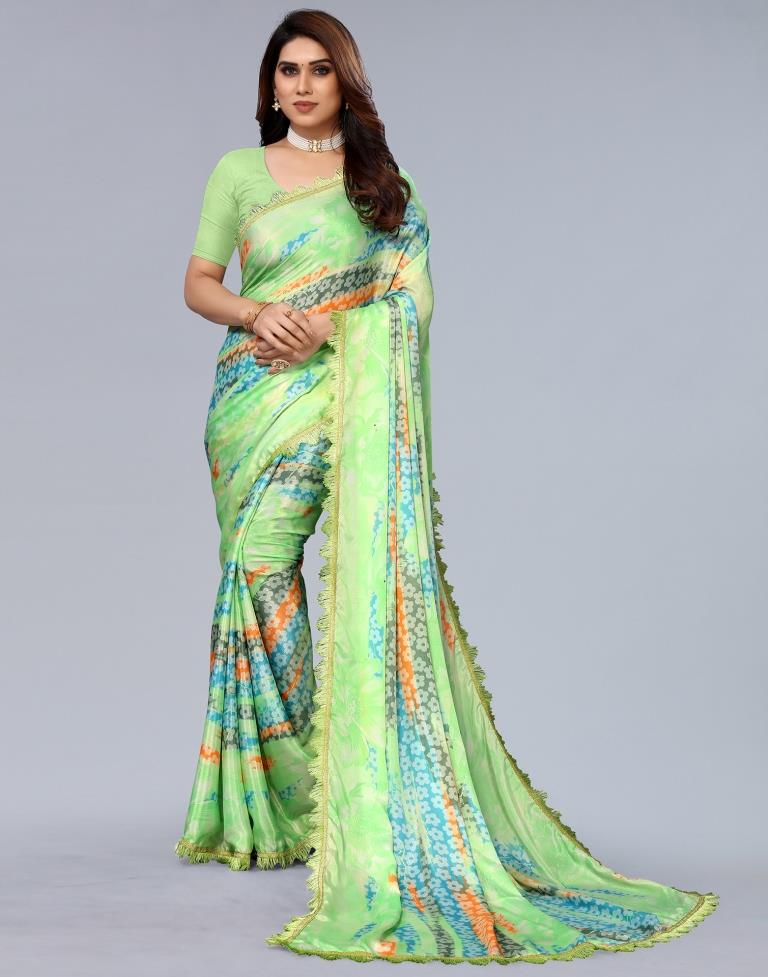 Light Green Silk Saree | Leemboodi
