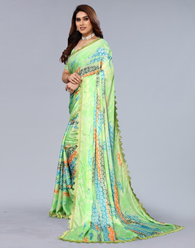 Light Green Silk Saree | Leemboodi