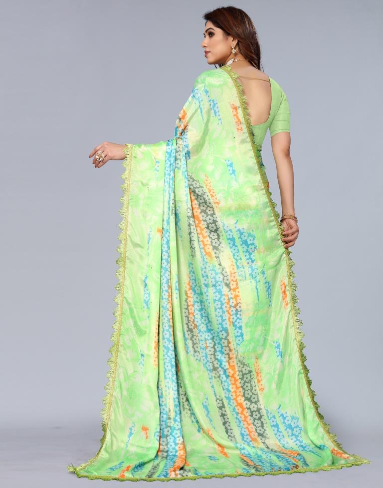 Light Green Silk Saree | Leemboodi