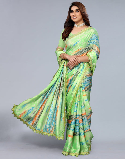 Light Green Silk Saree | Leemboodi