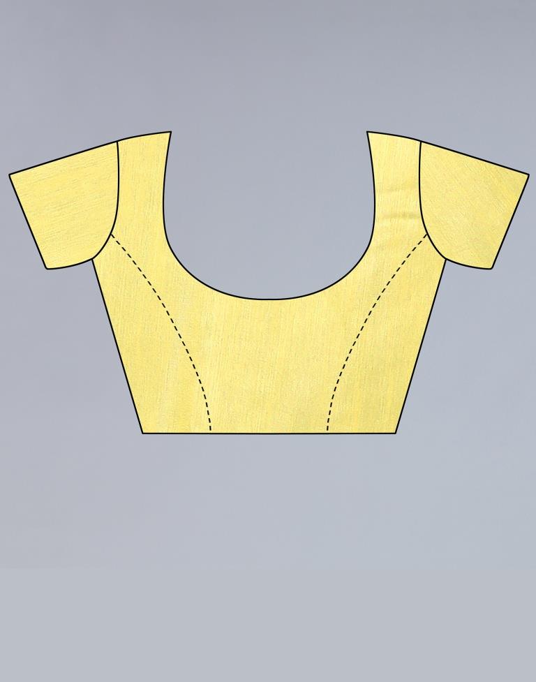 Light Yellow Silk Saree | Leemboodi