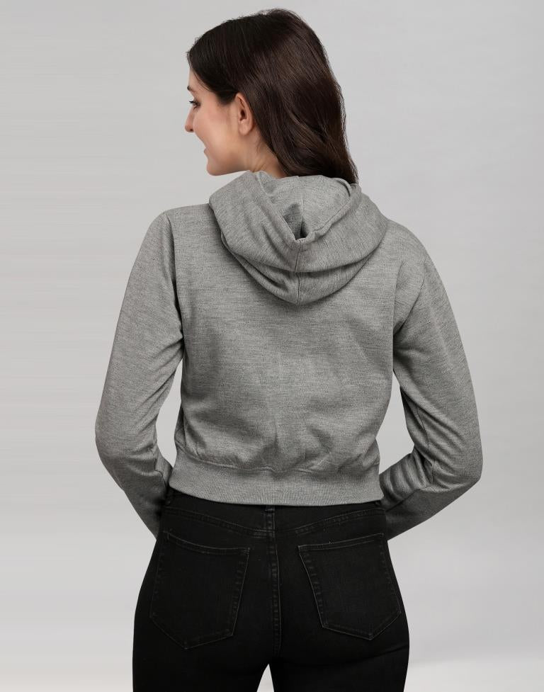 Stone Grey Cotton Hoodie | Sudathi