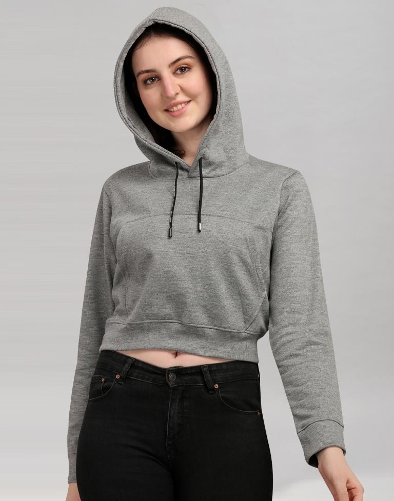 Stone Grey Cotton Hoodie | Sudathi