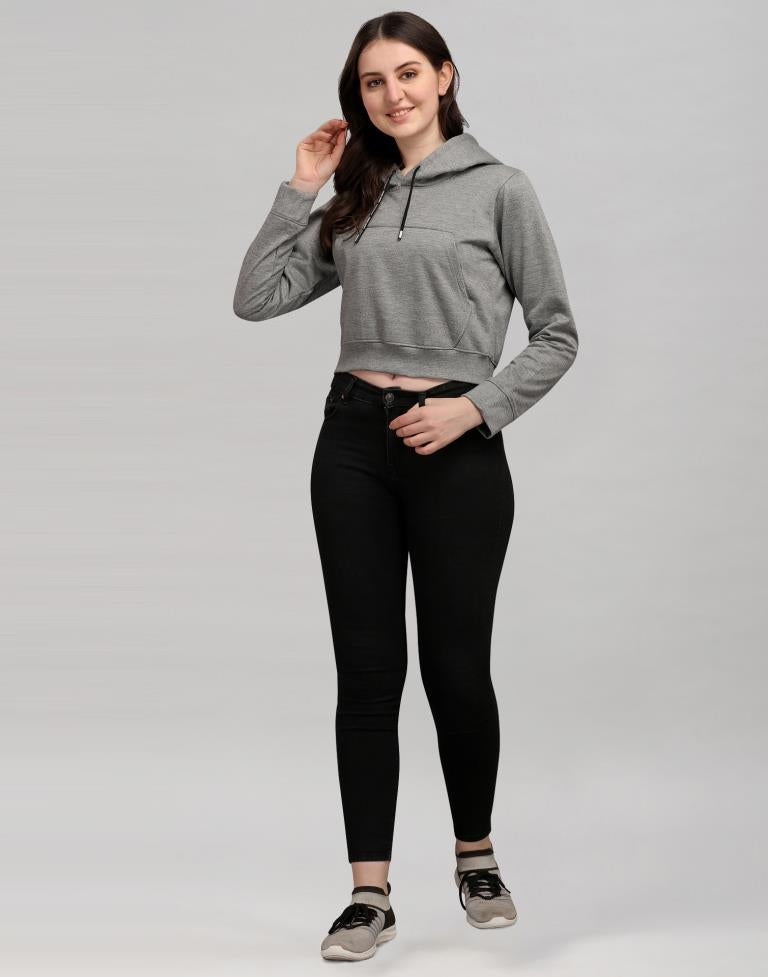 Stone Grey Cotton Hoodie | Sudathi