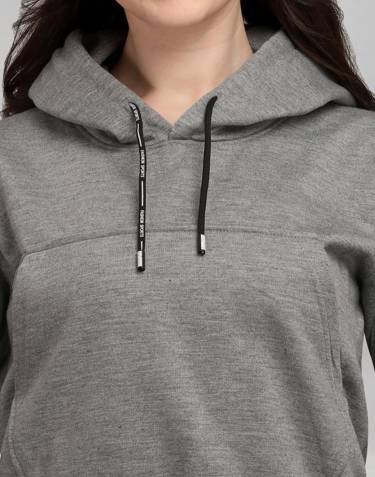 Stone Grey Cotton Hoodie | Sudathi