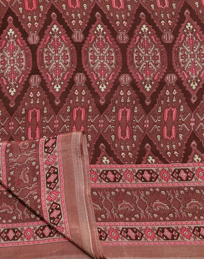 Rose Wood Silk Saree | Sudathi