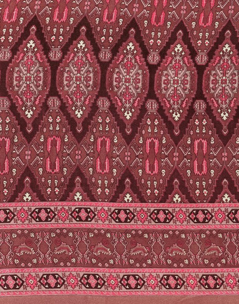 Rose Wood Silk Saree | Sudathi