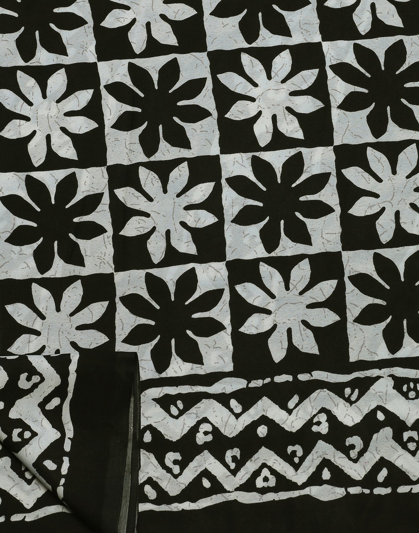 Black Silk Printed Saree