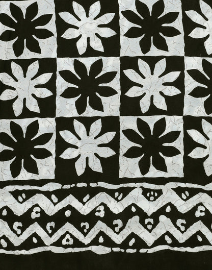 Black Silk Printed Saree