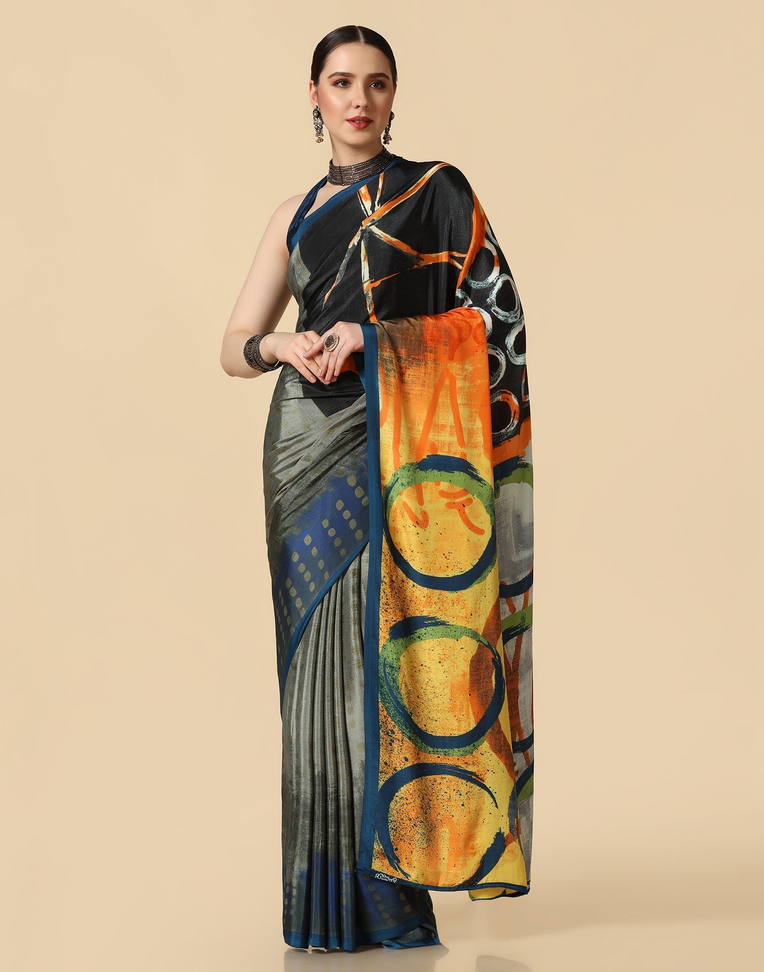 Multicoloured Silk Saree | Leemboodi