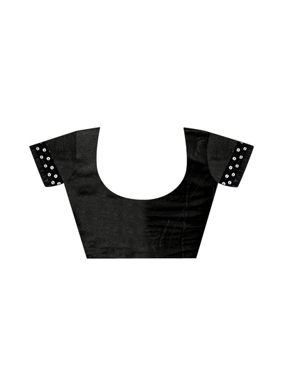 White Georgette Printed Saree