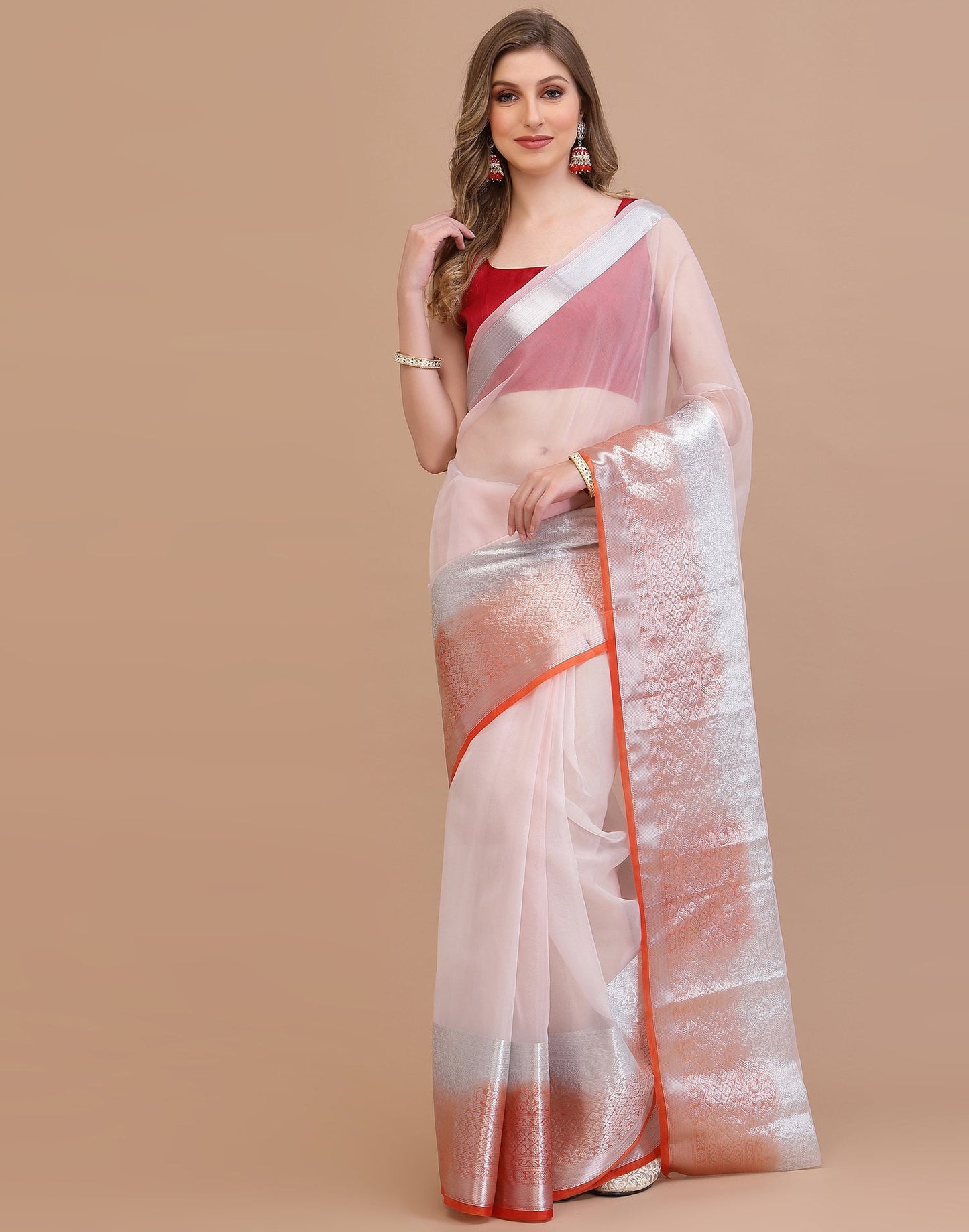 Light Pink Organza Saree | Sudathi