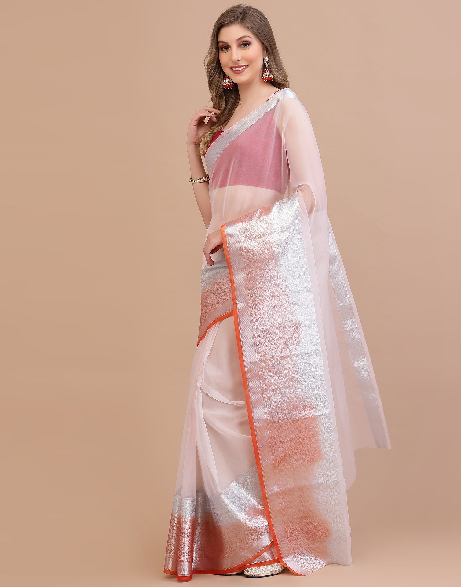 Light Pink Organza Saree | Sudathi