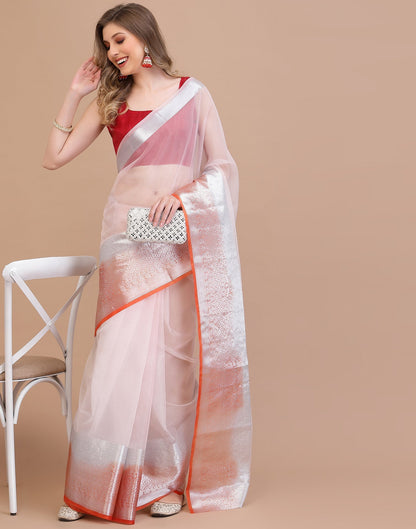 Light Pink Organza Saree | Sudathi