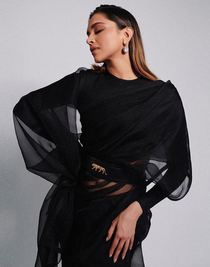 Black Organza Saree | Sudathi