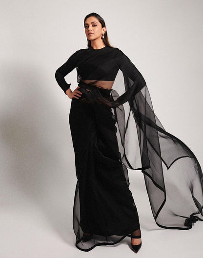 Black Organza Saree | Sudathi