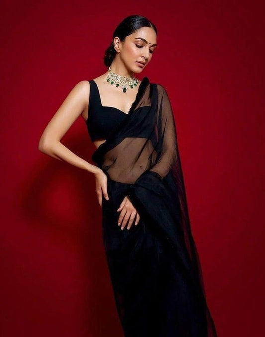 Black Georgette Saree | Sudathi