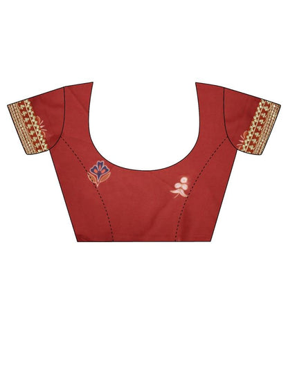 Red Georgette Printed Saree | Leemboodi