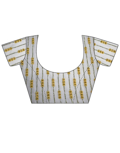 White Organza Saree | Leemboodi