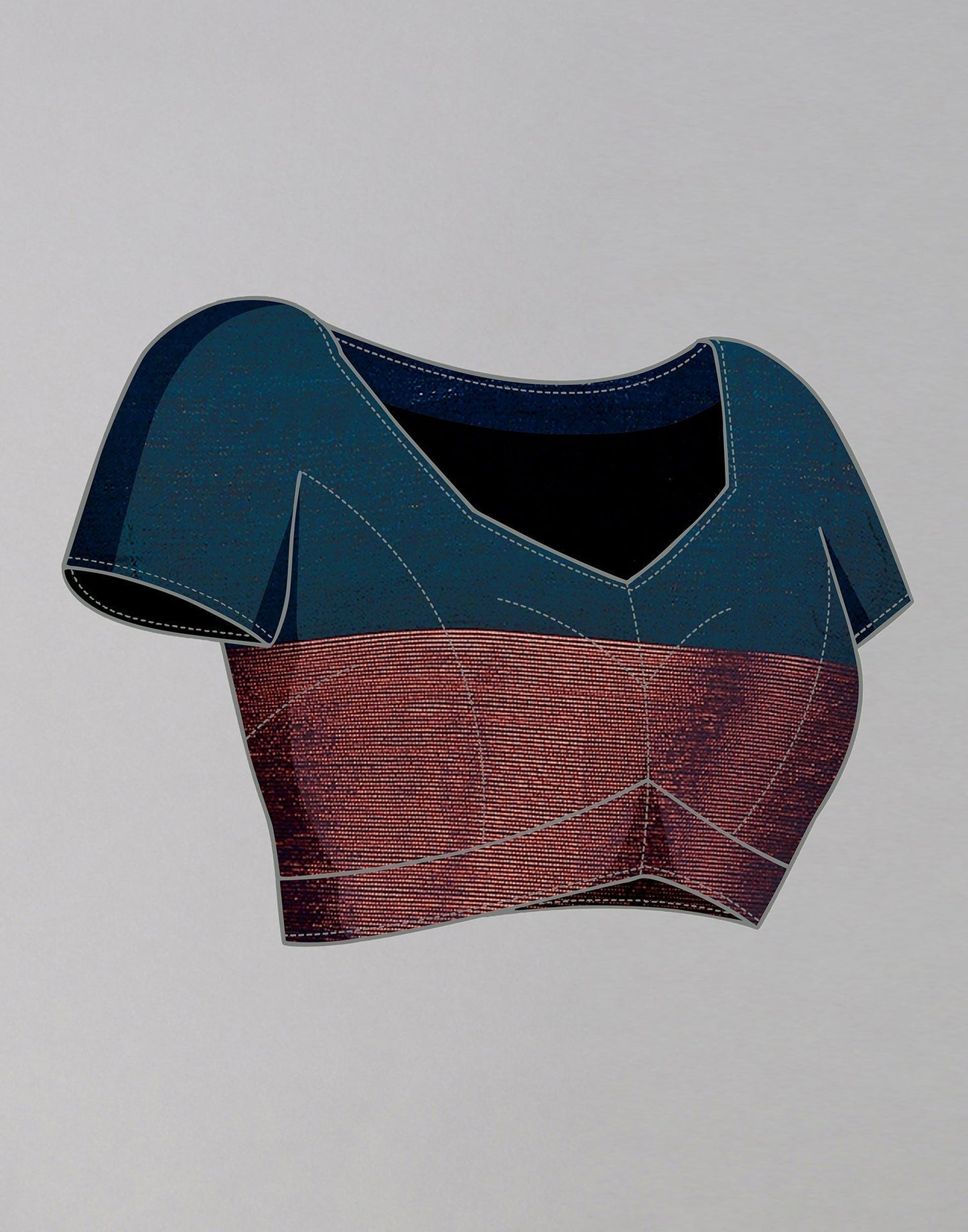 Teal Blue Chiffon Plain Saree | Sudathi